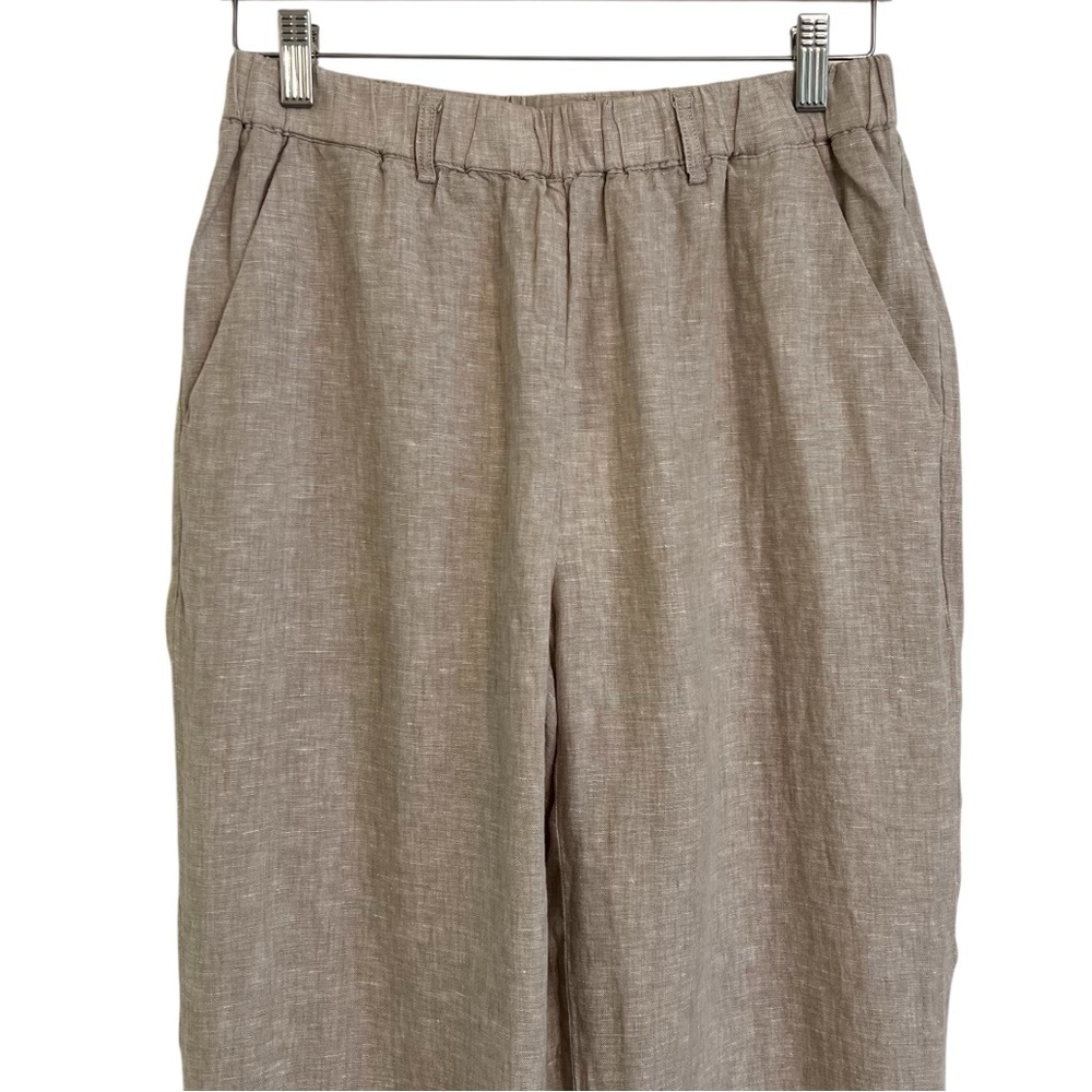 Quince 100% European Linen Pants Flax Beige Small NWT Beach Vacation Travel - Picture 2 of 5